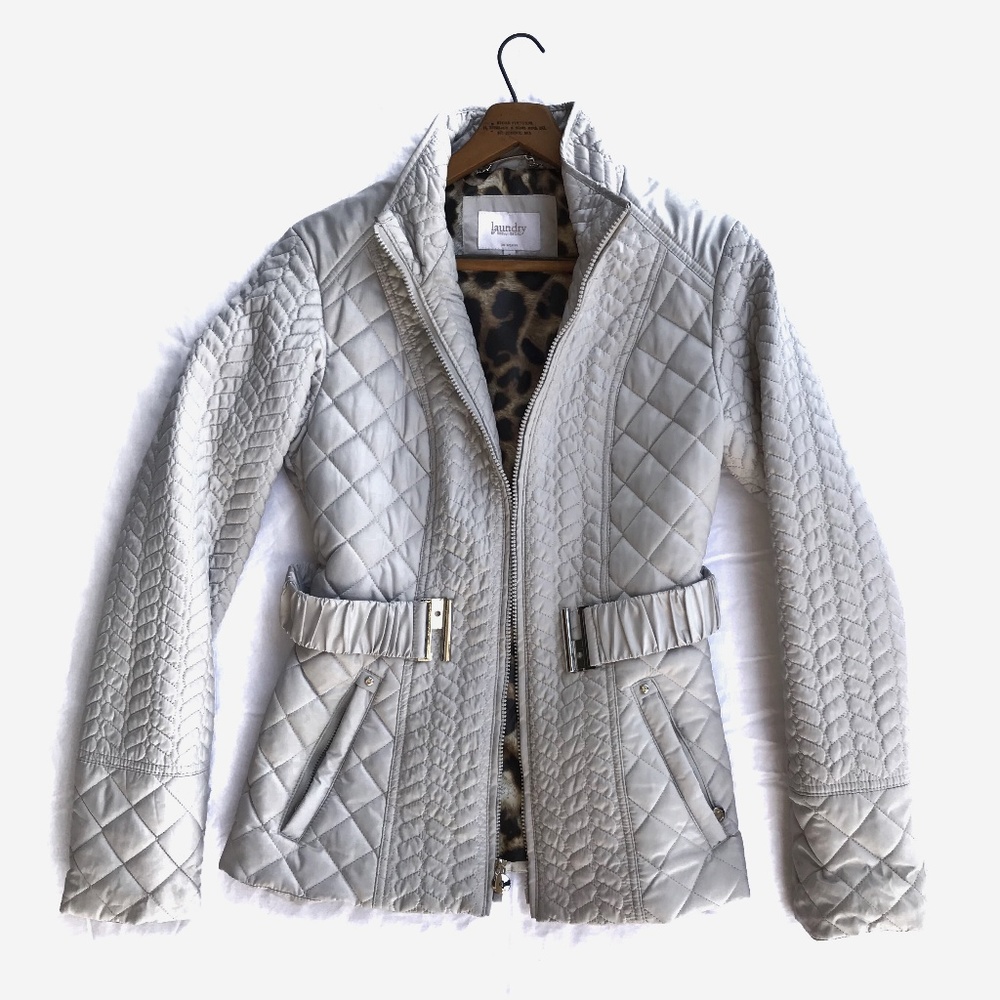 {Laundry-Shelli Segal}Belted Quilted Trench Coat